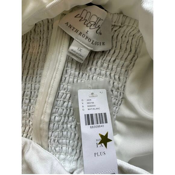 Anthropologie Mare Mare Dress Plus Ethereal White Halter Smocked Mini Size 1X - Picture 3 of 13